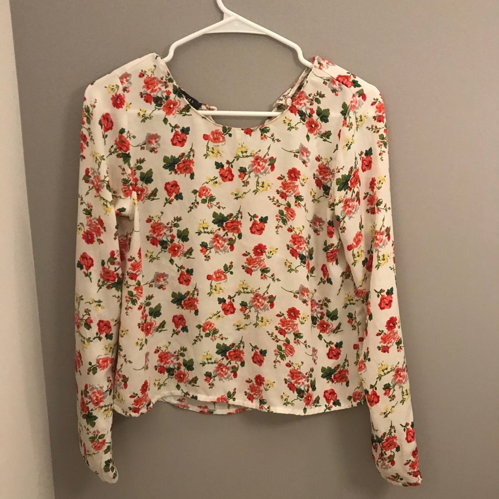 Floral blouse crop top
